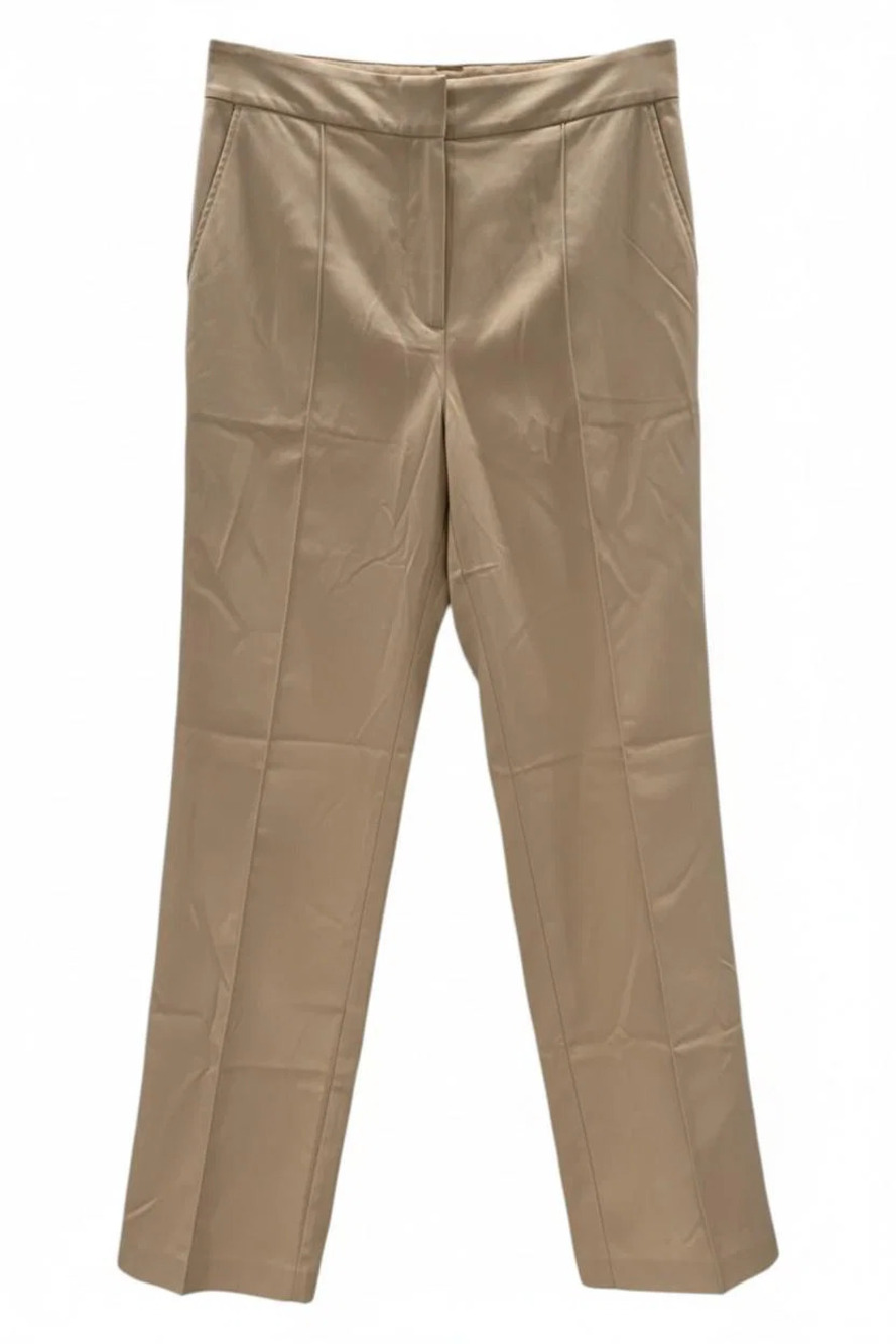 Jaclyn Smith Women's Pintucked Wide Leg Trouser Pant Tan - Regular
